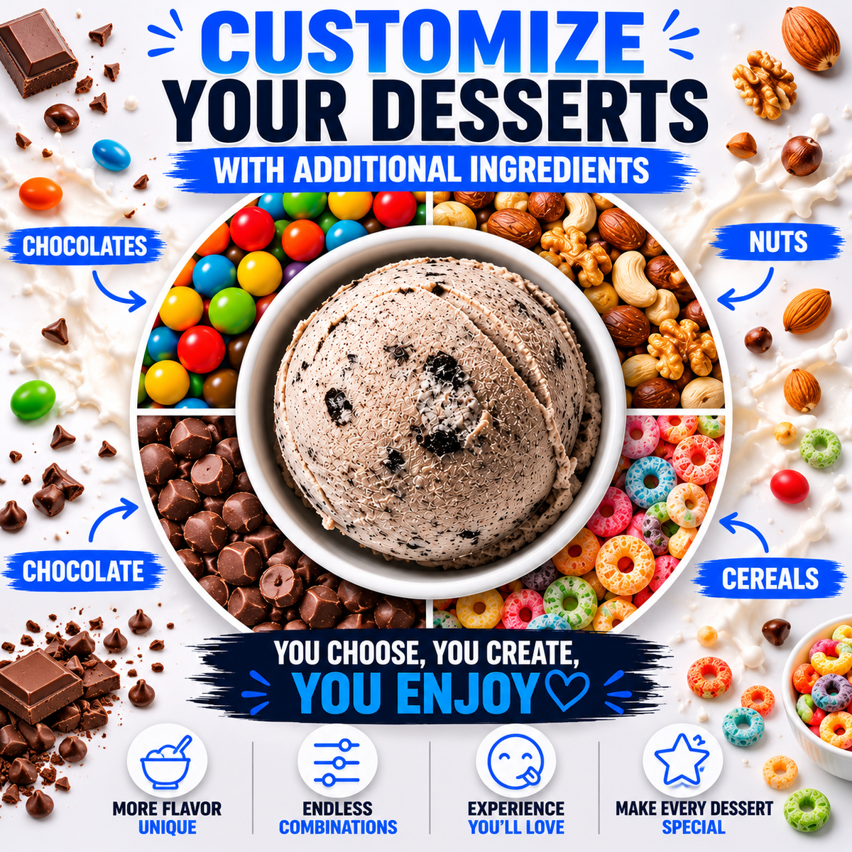 Vacora CREAMI 7-in-1 Ice Cream Maker