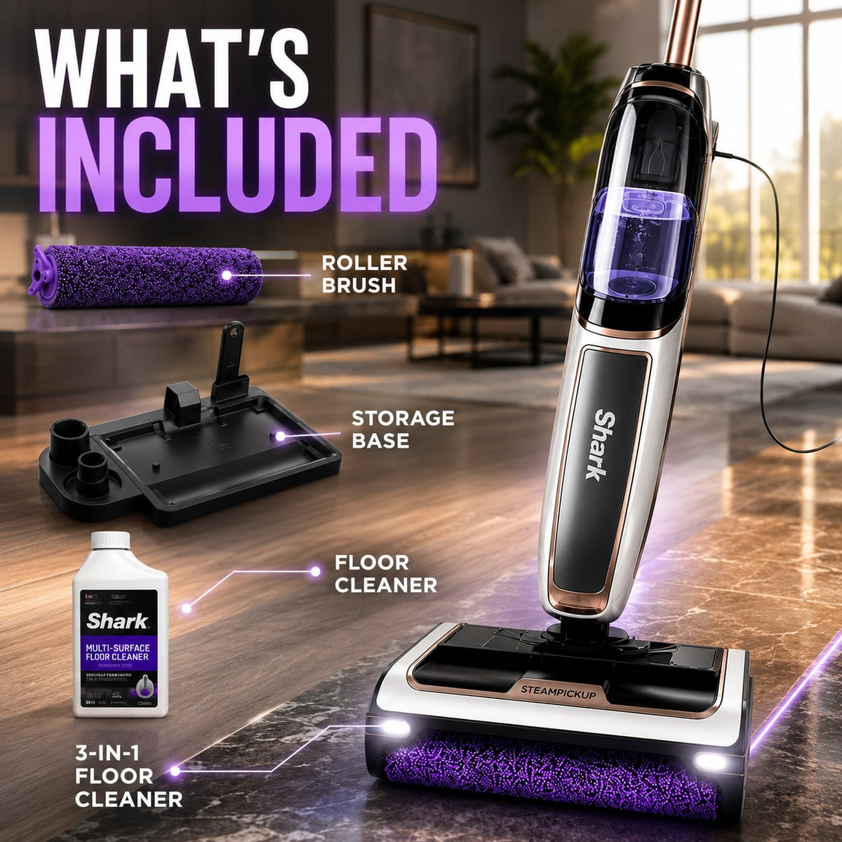 Vacora SteamSweep Pro 3-in-1 Floor Cleaner