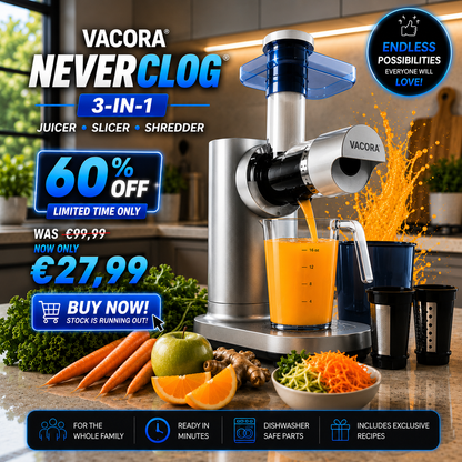 Vacora NeverClog 3-in-1 Juicer