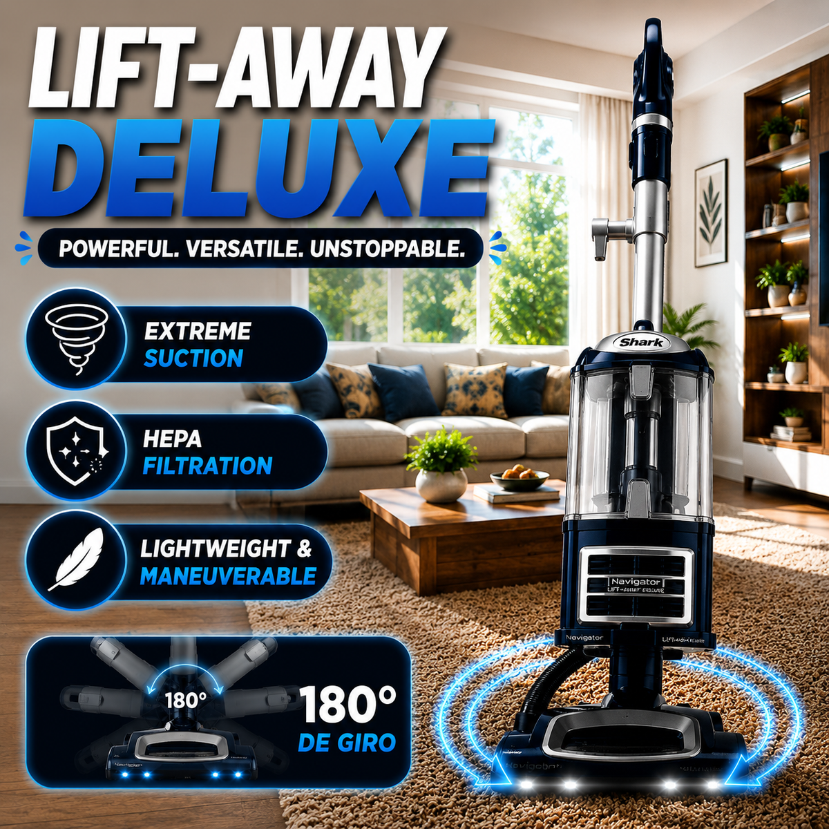 Vacora Lift-Away Deluxe Upright Vacuum