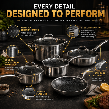 PREMIUM HYBRID COOKWARE SET