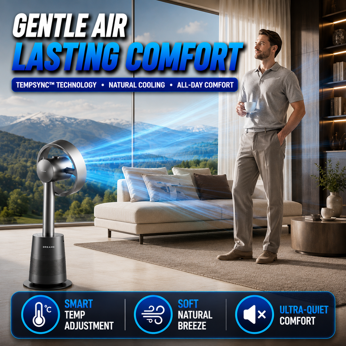 Vacora M10 Bladeless Tower Fan