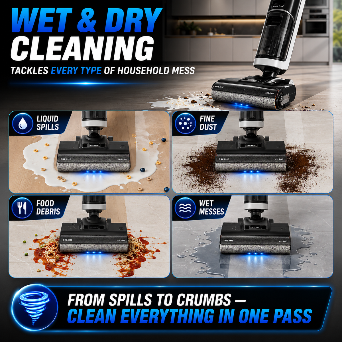 VACORA H14 Series Pro FlexReach Vacuum Mop