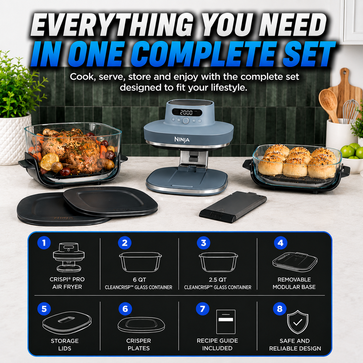 Vacora Crispi Pro 6-in-1 Air Fryer